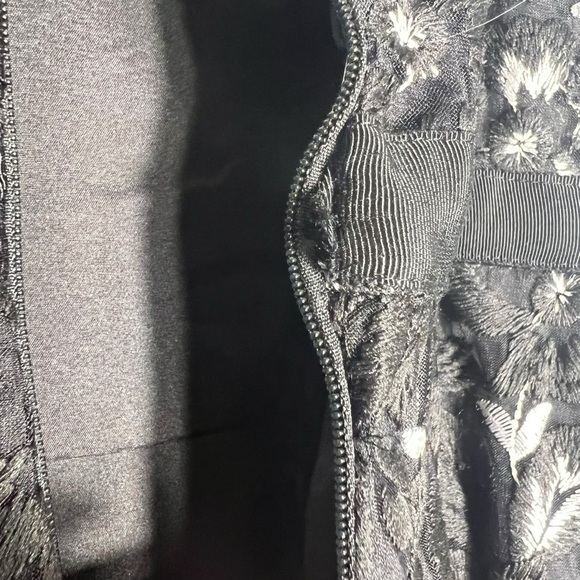 Aidan by Aidan Mattox Lace Embroidered Floral Halter Maxi Gown, US 10 - Picture 10 of 15